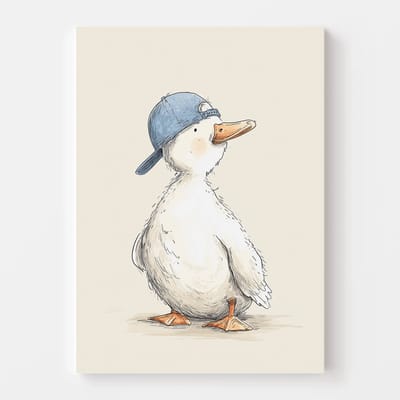 No Filter - Poster Eend - Poster voor Baby- en Kinderkamer - A4 (21x30 cm) - 250 grams papier - Kinderkamer decoratie