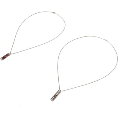 Aromatherapie Kettingen Roestvrij Staal Stressverlichting Etherische Olie Diffuser Ketting voor Mannen Vrouwen white
