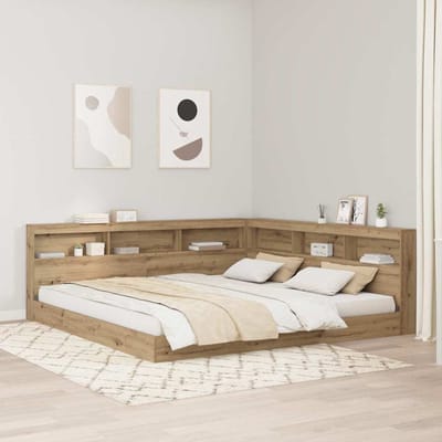 vidaXL - Opberghoofdbord - Artisan - Eiken - Bewerkt - hout