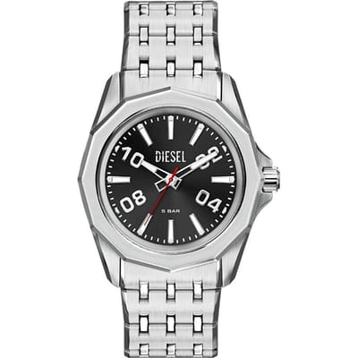 Diesel Stinger 3-Hand Mannen Horloge 44 mm - Zilverkleurig