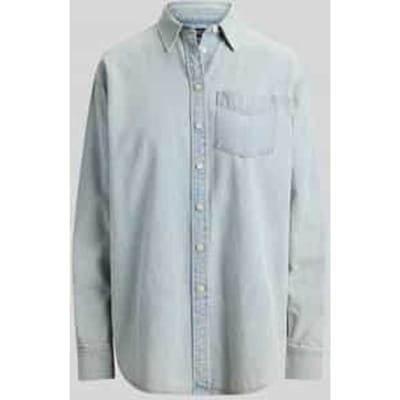 regular fit jeansblouse van puur katoen