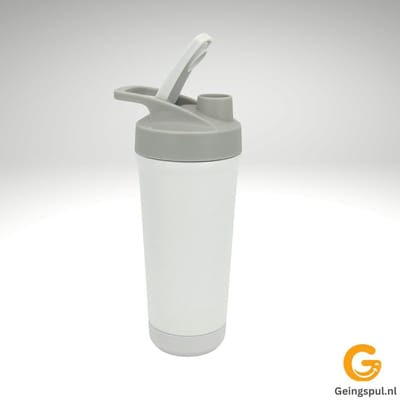 RVS Shakebeker Wit – 800ml – Hygiënische Losse Bodem – Ideaal voor Shakes & Mealprep