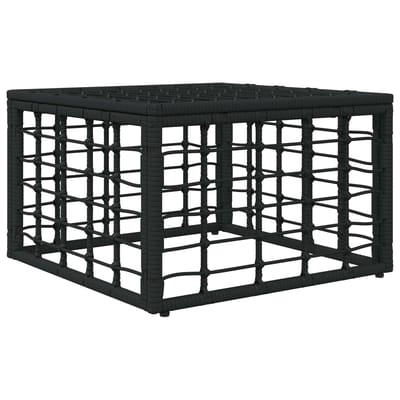 vidaXL - Tuin - Voetenbank - Zwart - poly - rattan