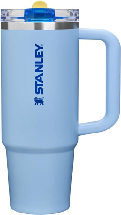 STANLEY Quencher ProTour Flip Straw Tumbler 0,89L (Cornflower Admiral Blue) – Lekvrije Thermosbeker met Flip Straw & Handvat – Geïsoleerd RVS – BPA-vrij