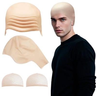 Dailygoods- Kale Hoed - Latex Hoofddeksel - Dikke/Snelle Schedel-Pruikkap - Geschikt voor Halloween/Theater - Elastisch en Duurzaam - Voor Volwassenen en Kinderen - Schedelmuts