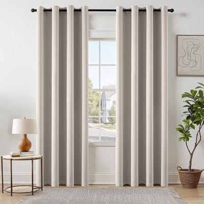 Verduisteringsgordijnen met oogjes Slaapkamer, keuken en woonkamer Verduisteringsgordijnen Decoratieve isolerende gordijnen Set van 2