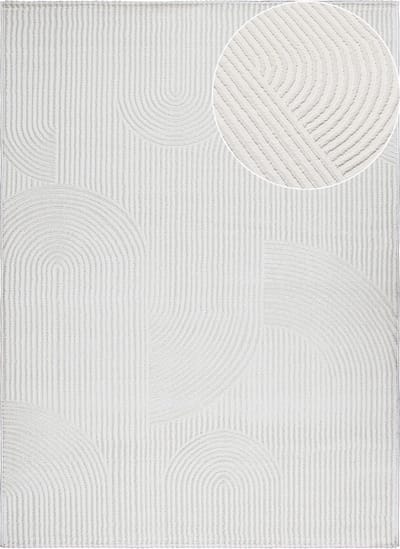 Flycarpets Nara Modern Japandi Stijl Vloerkleed - Creme - Laagpolig Tapijt - 200x290 cm