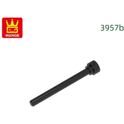 243 Stuks / Partij 3957b Antenne vlaggenmast Gui Bouwstenen Mijn Eigen Creatie Toevoegingen Passend Inclusief Reserveonderdelen Bouwspeelgoed S black