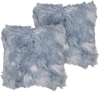 LUBHA - Sierkussen set van 2 - Donkerblauw - 42 x 42 cm - Polyester