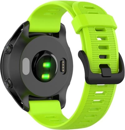 Siliconen bandje - geschikt voor Garmin Forerunner 935 / 945 / 955 / 965 / 745 / 970 - limoengroen
