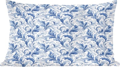 Sierkussens - Kussentjes Woonkamer - 60x40 cm - Frans - Citroen - Royaal - Bladeren - Blauw