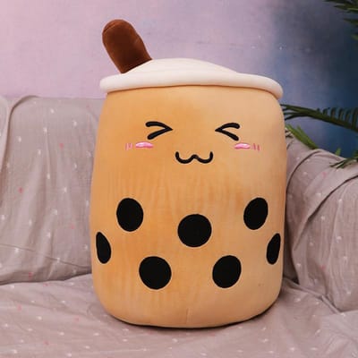 24/70cm Levensgrote Bubble Tea Pluche Speelgoed Boba Melkthee Pluche Speeltje Zacht Gevuld Knuffelkussen Ballen Bubo Theekopje Kussen Cadeau Meisje 24CM