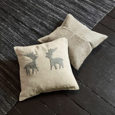 LOBERON Kussenhoes set van 2 Beaupuy grijs