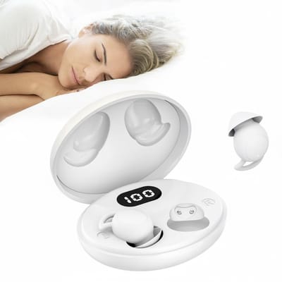 De Beste Gadgets Draadloze Slaap Oordopjes – Bluetooth Sleep Earbuds – Comfortabel voor Zijslapers – Kleine oordopjes - Kleine Oortjes – Noise Blocking – IPX6 Waterbestendig – Tot 20 Uur Batterij - MyN6 - Wit
