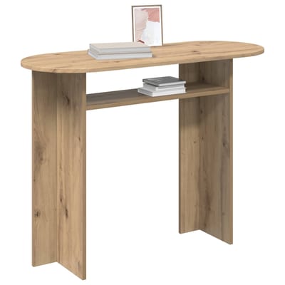 vidaXL - Wandtafel - Artisanaal - eiken - 100 - x - 39,5 - x - 75 - cm - Bewerkt - hout