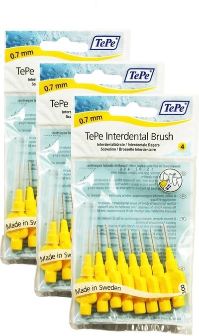 Tepe Origineel Geel - 0,7Mm - Ragers - 3 X 8 Stuks - Voordeelverpakking - Blisters