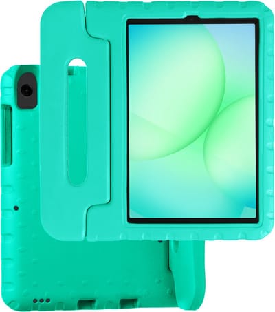 Hoesje Geschikt voor Samsung Galaxy Tab A11 - Kinderhoes Shockproof Bumper - Kidsproof Case - Tablet Hoes - Kinder Hoes Cover - Turquoise