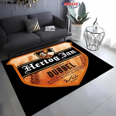 3D Printen H-Hertog Jan LOGO Groot Tapijt voor Thuis Woonkamer Kinderslaapkamer Mat Bank Deurmat Keuken Vloerkleed Antislip Decor 50x80cm (20x31in)