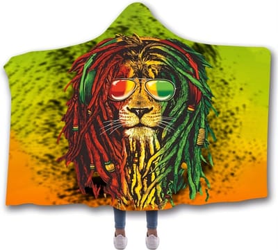 Livano Hoodie Deken Met Mouwen - Onesie - Plaid - Fleece Blanket - Knuffeldeken - Dames - Heren - Kinderen - Leeuw - Kinderen