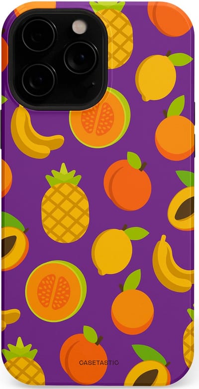 Casetastic Hoesje Geschikt voor Apple iPhone 13 Pro Max Magsafe - Stijlvolle Beschermende Duo-layer Case - Tropisch Fruit Feest