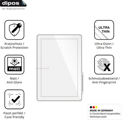 dipos – 2x Matte Beschermfolie geschikt voor IMIN D1 10.1 Zoll | Krasbestendige & antireflecterende Screenprotector Ultra-Thin