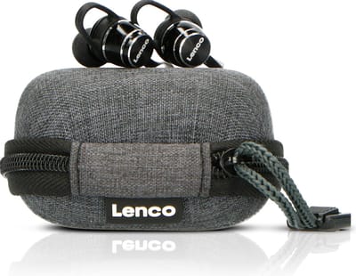 Lenco EPB-160BK - Bluetooth oordopjes - Zweetbestendig - Inclusief powerbank case - Zwart