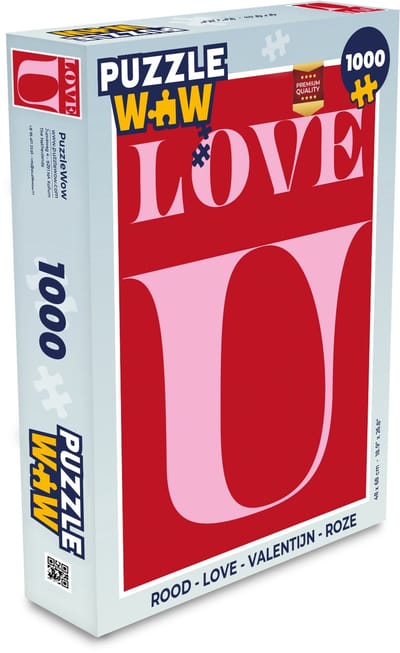 Puzzel Rood - Love - Valentijn - Roze - Legpuzzel - Puzzel 1000 stukjes volwassenen