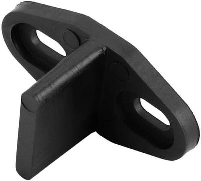 Zwarte Plastic Vloergids voor Schuifdeuren - Accessoire voor Barn Doors en Deuren met Rolsysteem