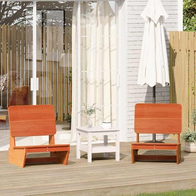 vidaXL - Tuinstoelen - 2 - st - 60x64x70,5 - cm - massief - grenenhout - wasbruin