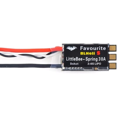 FVT LittleBee 30A ESC sans balais 4 pièces BLHeli_S OPTO 2-6S prend en charge Mulitshot Oneshot42 1pcs noir