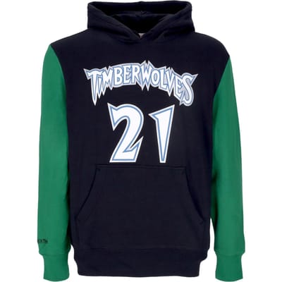 Herenhoodie Nba Fashion Fleecehoodie 1997 No 21 Kevin Garnett Hardwood Classics Mintim Original Team Colors