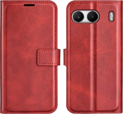 Coverup Hoesje - Geschikt voor OnePlus Nord 4 Hoesje - Coverup Deluxe Book Case - Rood