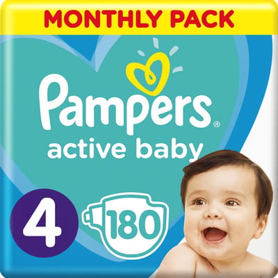 Pampers - Baby Dry - Maat 4 - Maandbox - 180 stuks - 9/14 KG