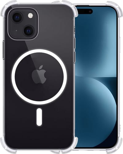 Hoesje - Geschikt voor Apple iPhone 15 - Magsafe Compatible - Sterk & Shockproof - Back Cover - Telefoon Hoes Shockproof - Shock Proof Case - Telefoonhoes - Transparant