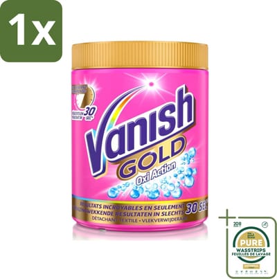 1 x Vanish Gold Oxi Action - Vlekkenverwijderaar Poeder - Gekleurde Was - 1050 Gram- Vlekkenverwijderaar - Vlekken Op Kleding - Rode Wijn Vlek - Rood Fruit Vlek - Thee Vlek