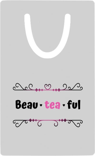 Hacebo® - beau tea ful metalen boekenlegger - Thee - mooie mensen die houden van thee - verjaardag - cadeau - kado - geschenk Bladwijzer boekenleggers - 7.6 cm x 5cm
