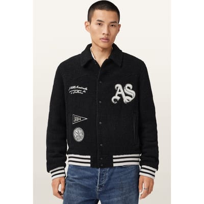 AllSaints Baum Bomber Black Taglia: XS | Bomber Outlet | Uomo | Nero