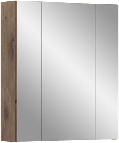 Spiegelkast Ice Xonox 60x70x18 Cm - Mat Zwart & Nox Eik - Xonox - Badkamer Spiegelkast - Bruin; Zwart - Spaanplaat