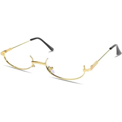 Nieuwe Spectacles Zonder Glazen Y2K Halve Monturen Chic Harajuku Metalen Mode Spectacles Vintage Fotografie Nep Spectacles Meisjes