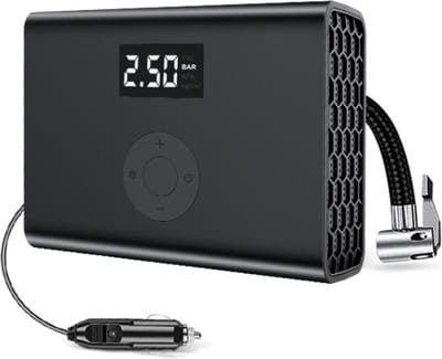 DrPhone CAP1 – Digitale Autoluchtpomp – HD Display – Banden - Compact & Lichtgewicht – Ideaal voor Noodsituaties – Zwart