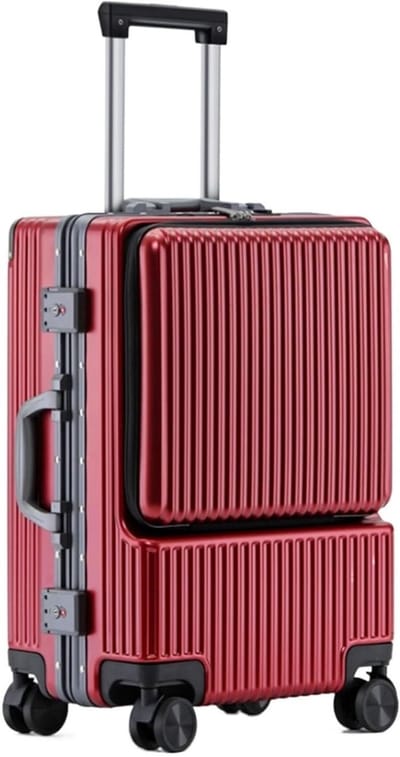 Reiskoffer Trolley - Handbagage Koffer - Veilig Reizen - Droog Nat Scheiding - 26 inch - Rood