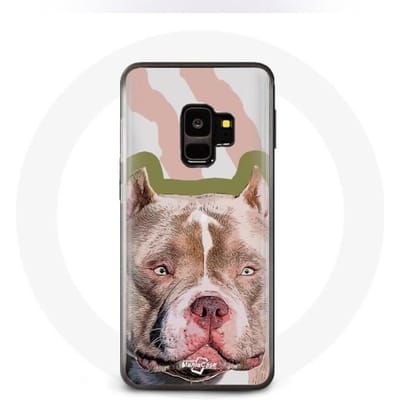 Case voor Samsung Galaxy S9 Bruin Pitbull Hond bruin