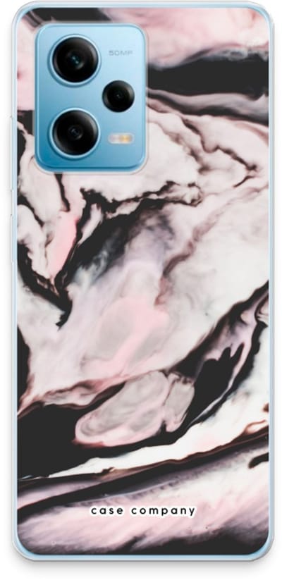 Case Company® - Hoesje geschikt voor Xiaomi Redmi Note 12 Pro 5G hoesje - Roze stroom - Soft Cover Telefoonhoesje - Bescherming aan alle Kanten en Schermrand