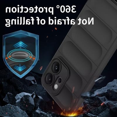 Flexibele Soft Silicone Hoes voor Oppo Reno 14 met Anti-Slip Grip en Schokbestendige Bescherming - Donkerblauw, Elegant Ontwerp, Duurzaam en Lichtgewicht