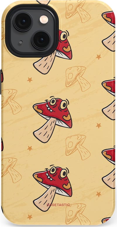 Casetastic Hoesje Geschikt voor Apple iPhone 13 Magsafe - Stijlvolle Beschermende Duo-layer Case - Vrolijke Paddestoel