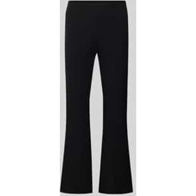 Flared stoffen broek met Naadritssluiting