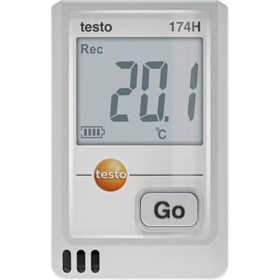 testo 0572 1741 01 174 H Temperatuur datalogger, Vocht datalogger Te meten grootheid Temperatuur, Luchtvochtigheid -20 tot 70 °C 0 tot 100 % Hrel