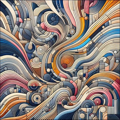 Abstract relief schilderij | Abstracte Dimensies: Een Reliëf van Artistieke Verbeelding en Creativiteit | Kunst - 60x60 centimeter op Canvas | Foto op Canvas