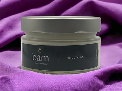 BAM kaarsen - geurkaarsen wilde vijgen - 40 branduren - op basis van zonnebloemwas - cadeau - vegan - wild figs