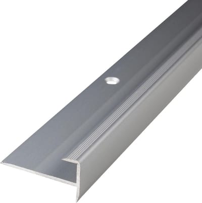 Aluminium Hoekprofiel Trapneus 36x18.5mm - Geanodiseerd Zilver - Geboord